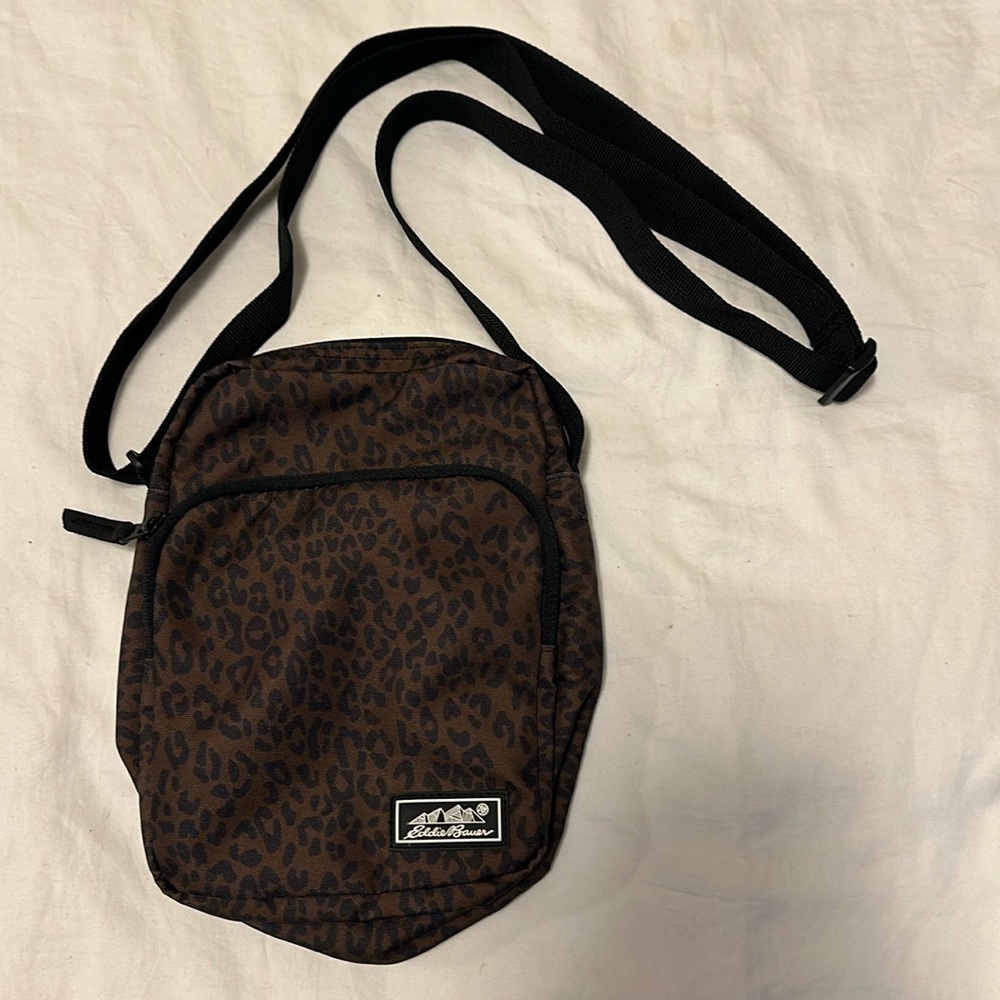 Eddie Bauer Leopard Print Crossbody Bag